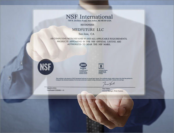 MEDFUTURE Obtained NSF Certificate